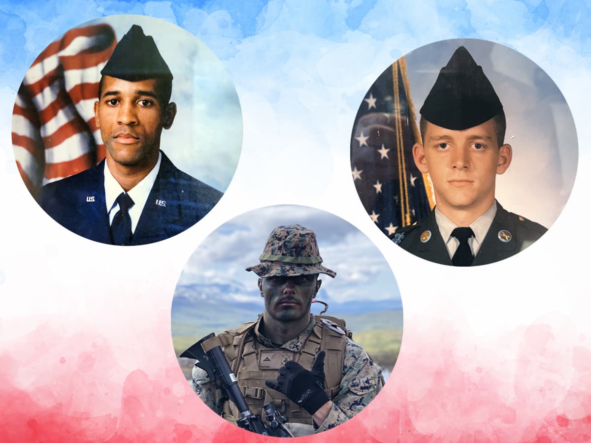 Members of the Take 5 Car Wash Team share their stories for Veterans Day